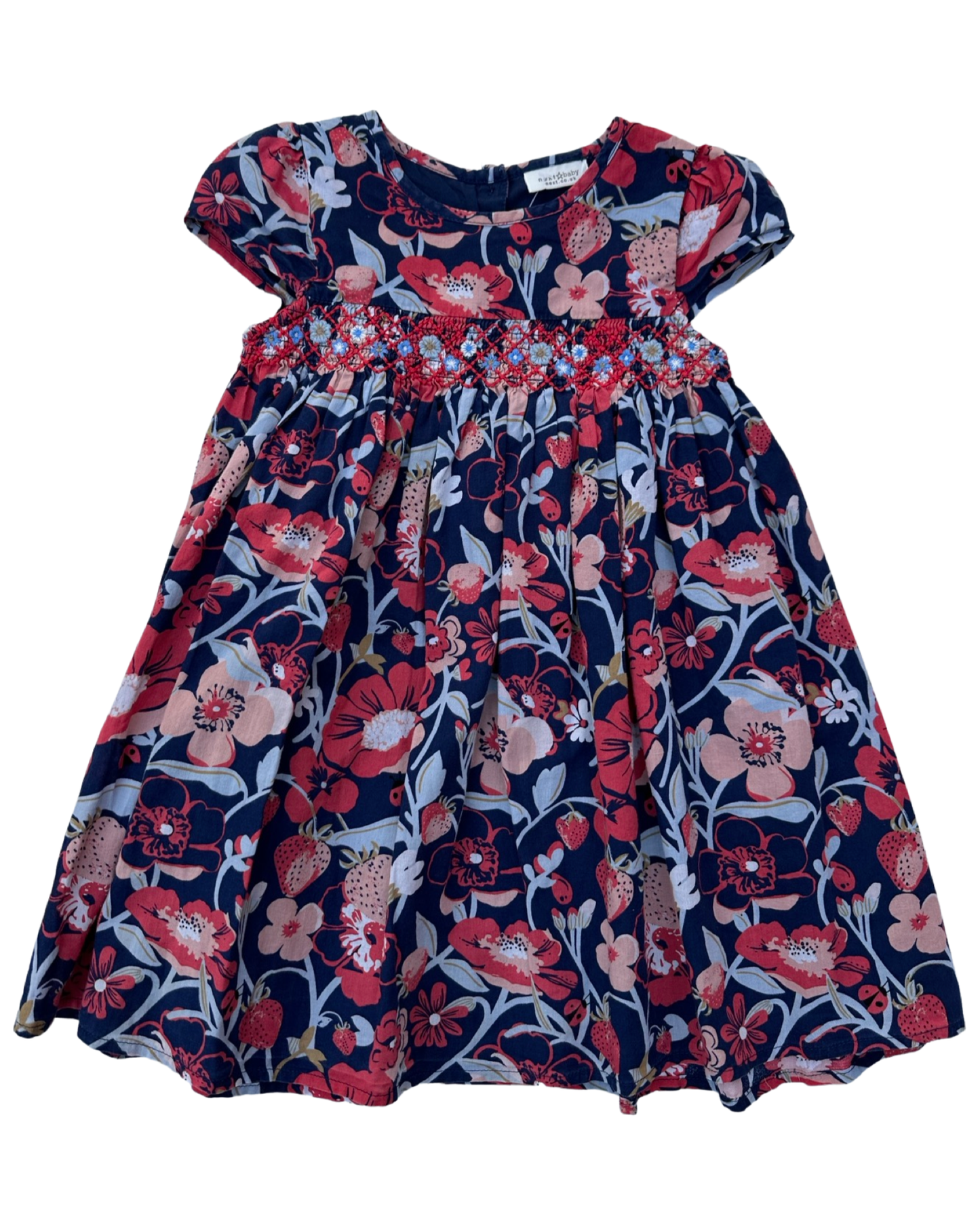 Next poppy print dress (size 18-24mths)