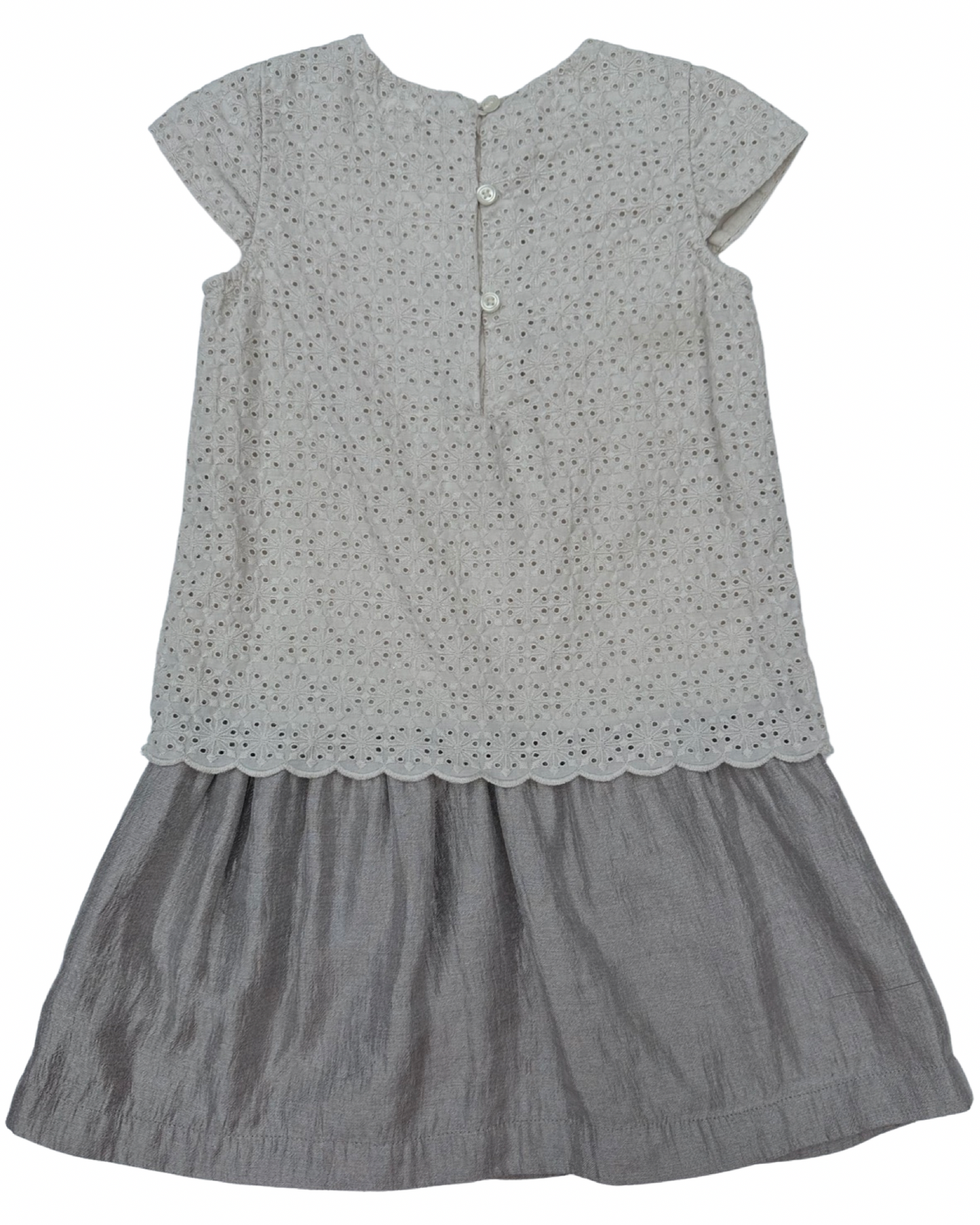 Gap kids cream/silver party dress (size 4-5yrs)