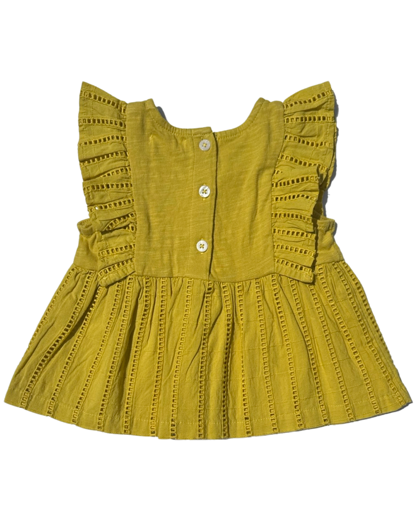 Next mustard yellow cotton tshirt (size 3-6mths)