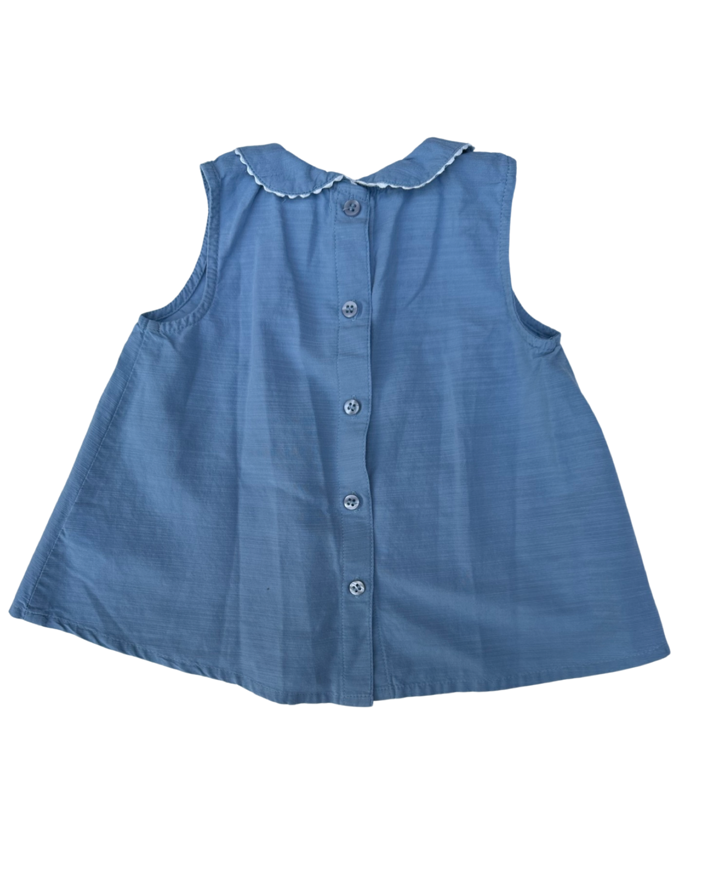 Next blue collared blouse (size 18-24mths)