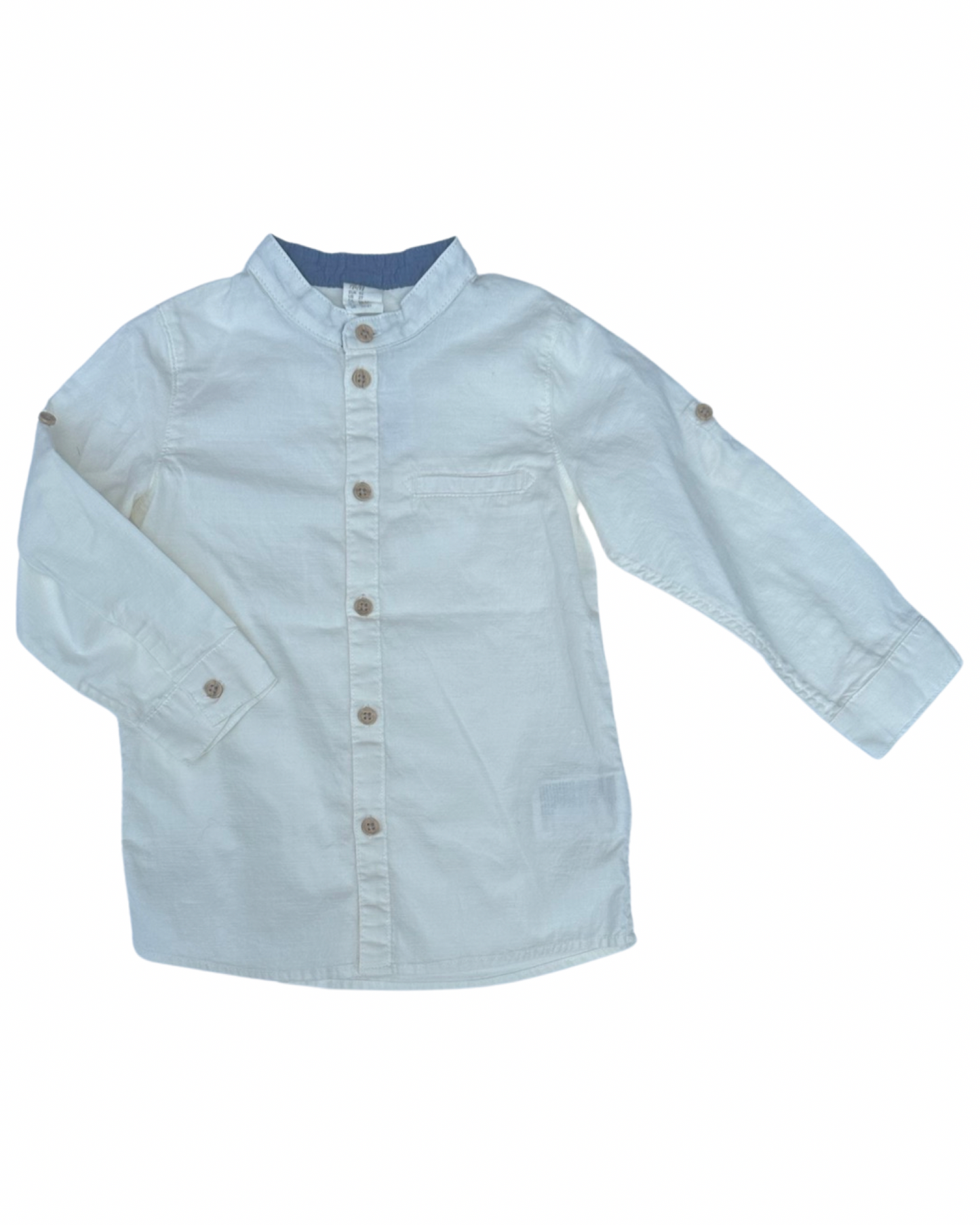 H&M cream linen shirt (size 1.5-2yrs)