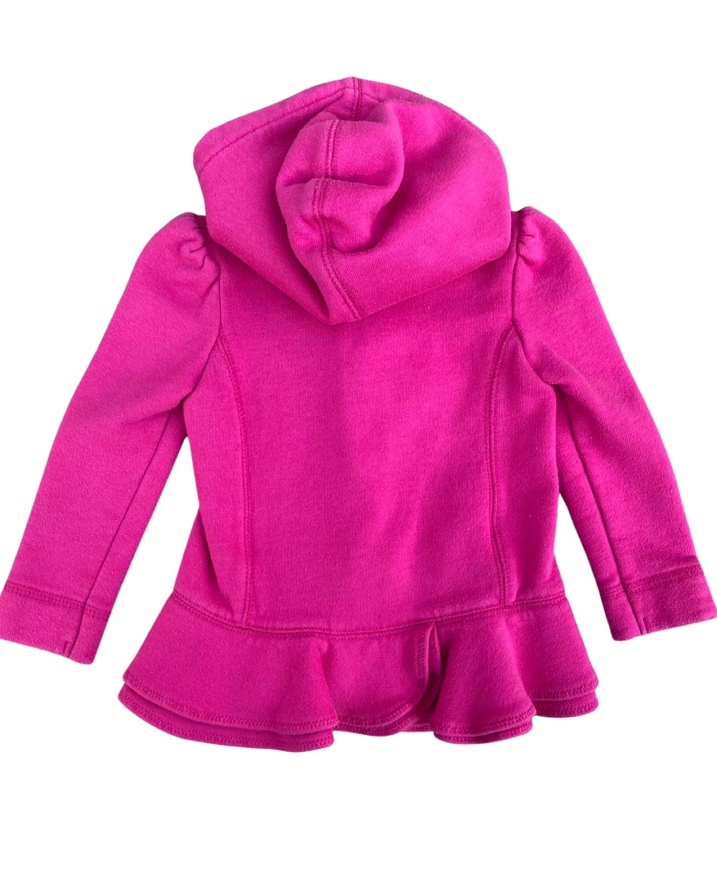Ralph Lauren hot pink zipped hoodie with peplum hem (9-12mths)