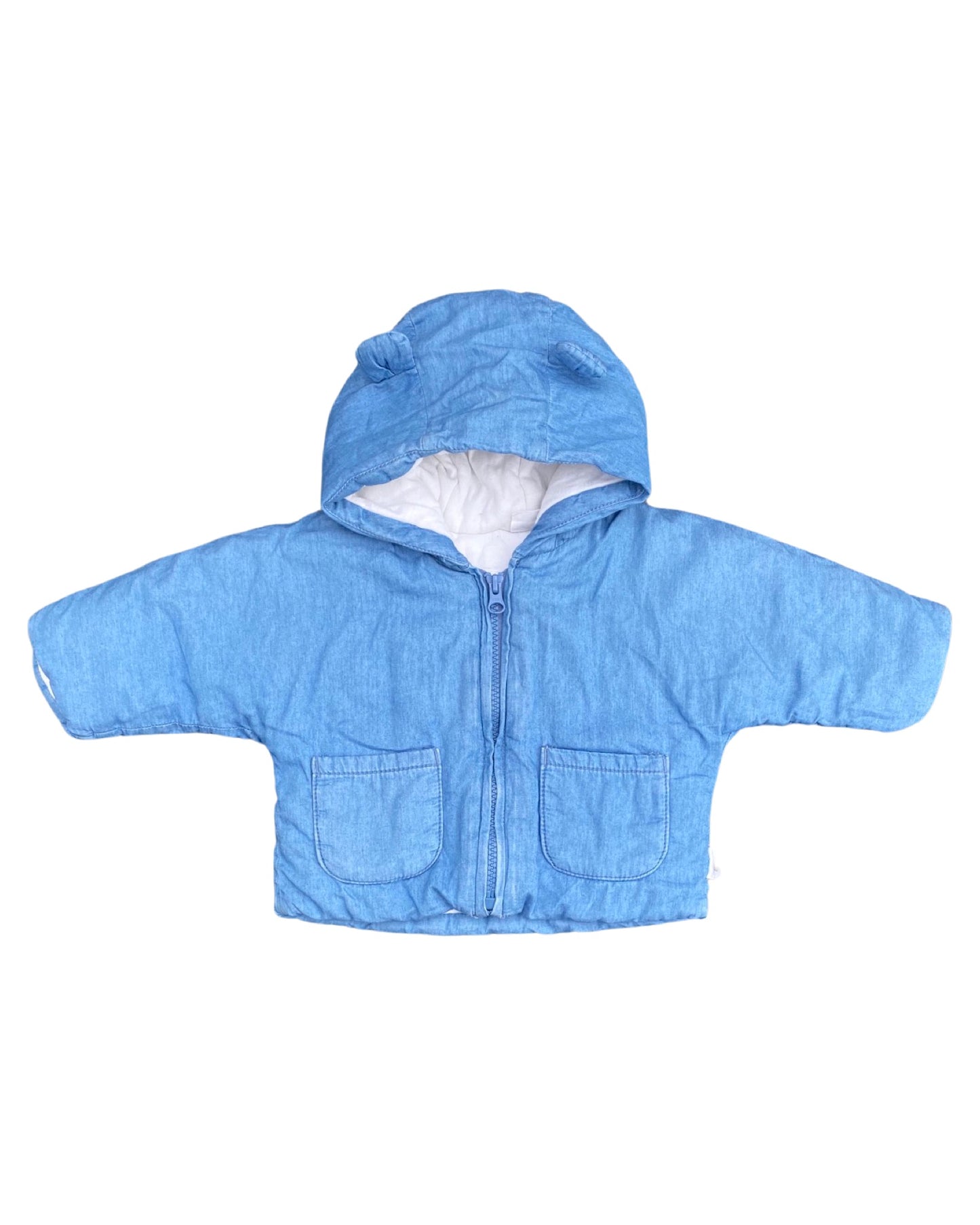 Baby Gap denim look padded jacket (0-6mths)