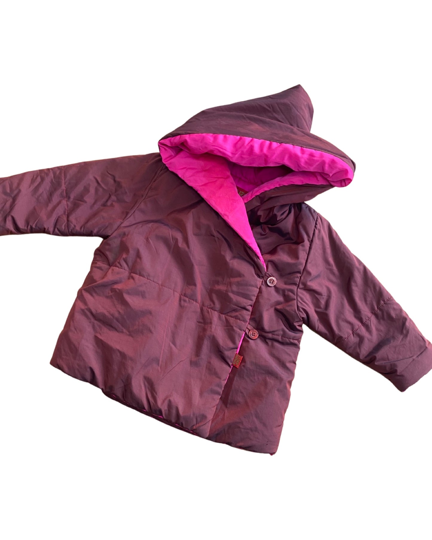 Vintage Kenzo Jungle Padded Jacket in pink/burgundy (12-18mths)