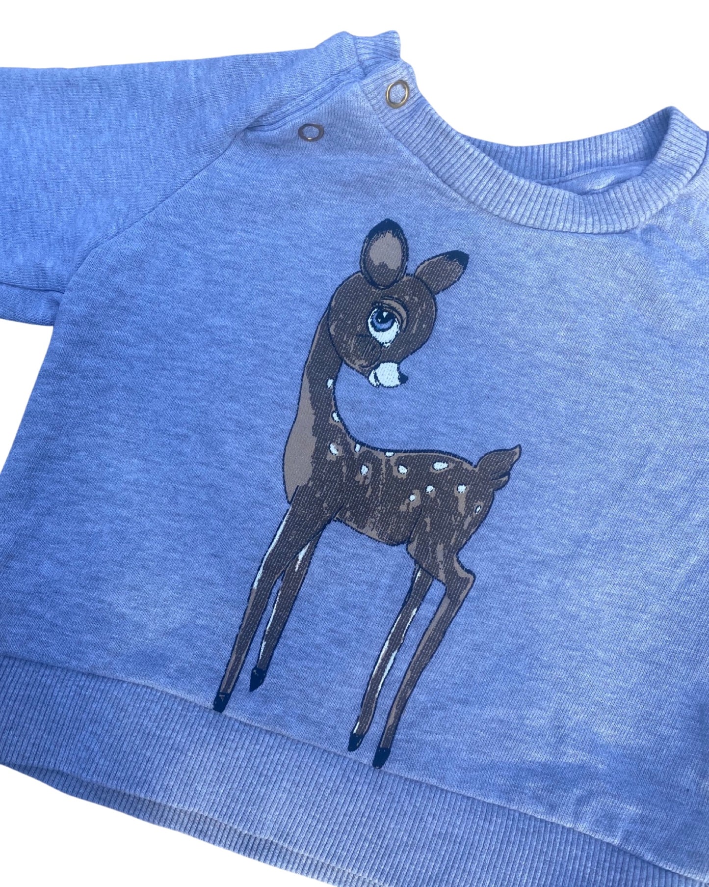 Mini Rodini Deer print sweater (1-4mths)