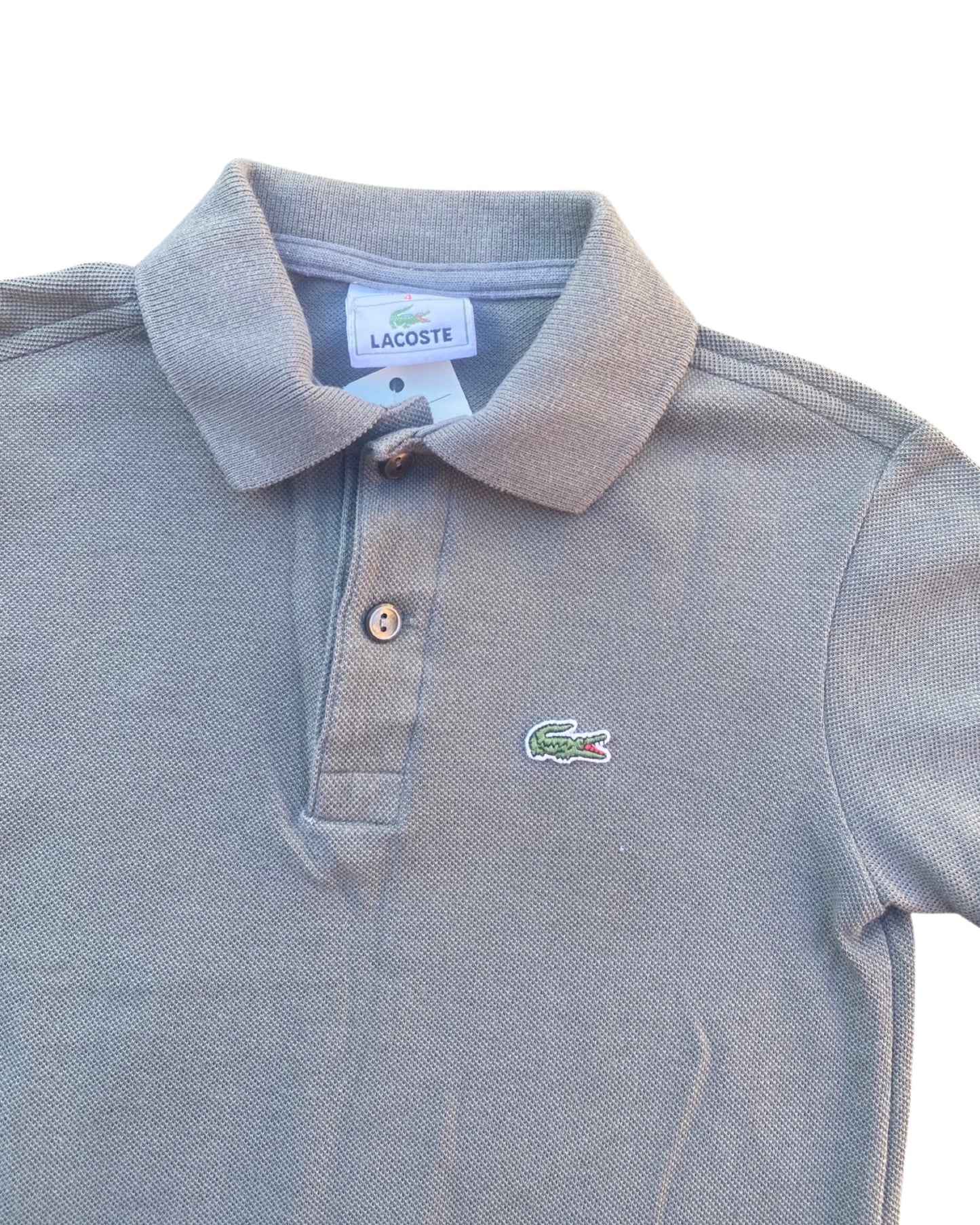 Lacoste short sleeved grey polo shirt (4yrs)