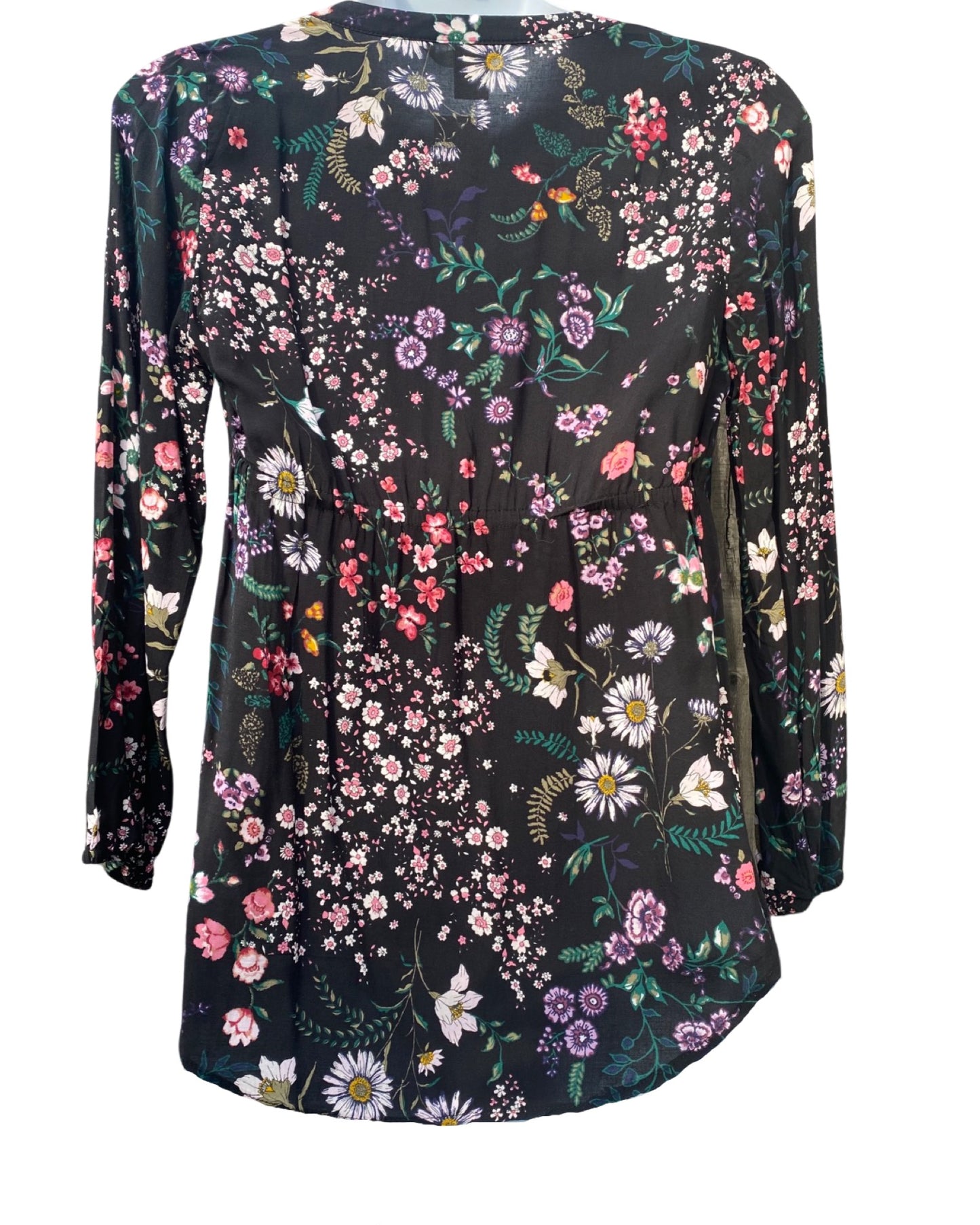 H&M Mama floral long sleeve blouse (size S)