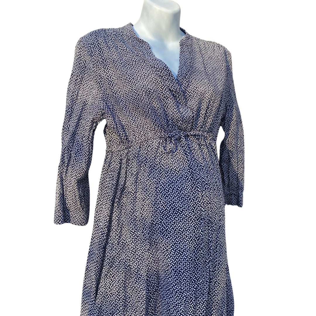 Gap maternity geo print 3/4 sleeve dress (size M)