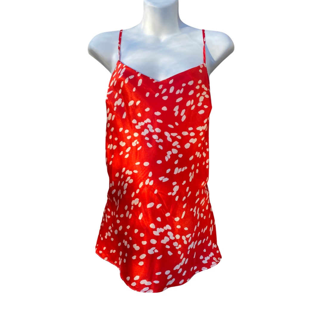 Topshop maternity red dalmation print camisole (size 14)