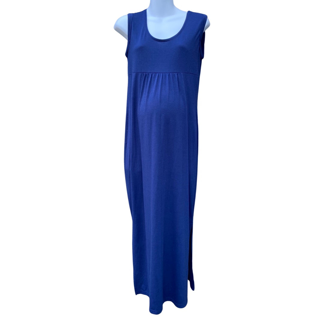 Gap maternity navy maxi dress (size S)