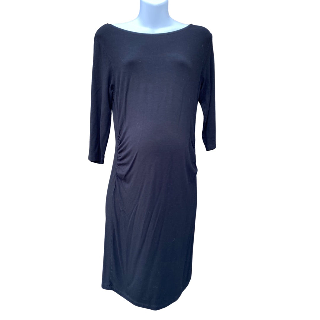 Seraphine maternity black jersey dress (size M)