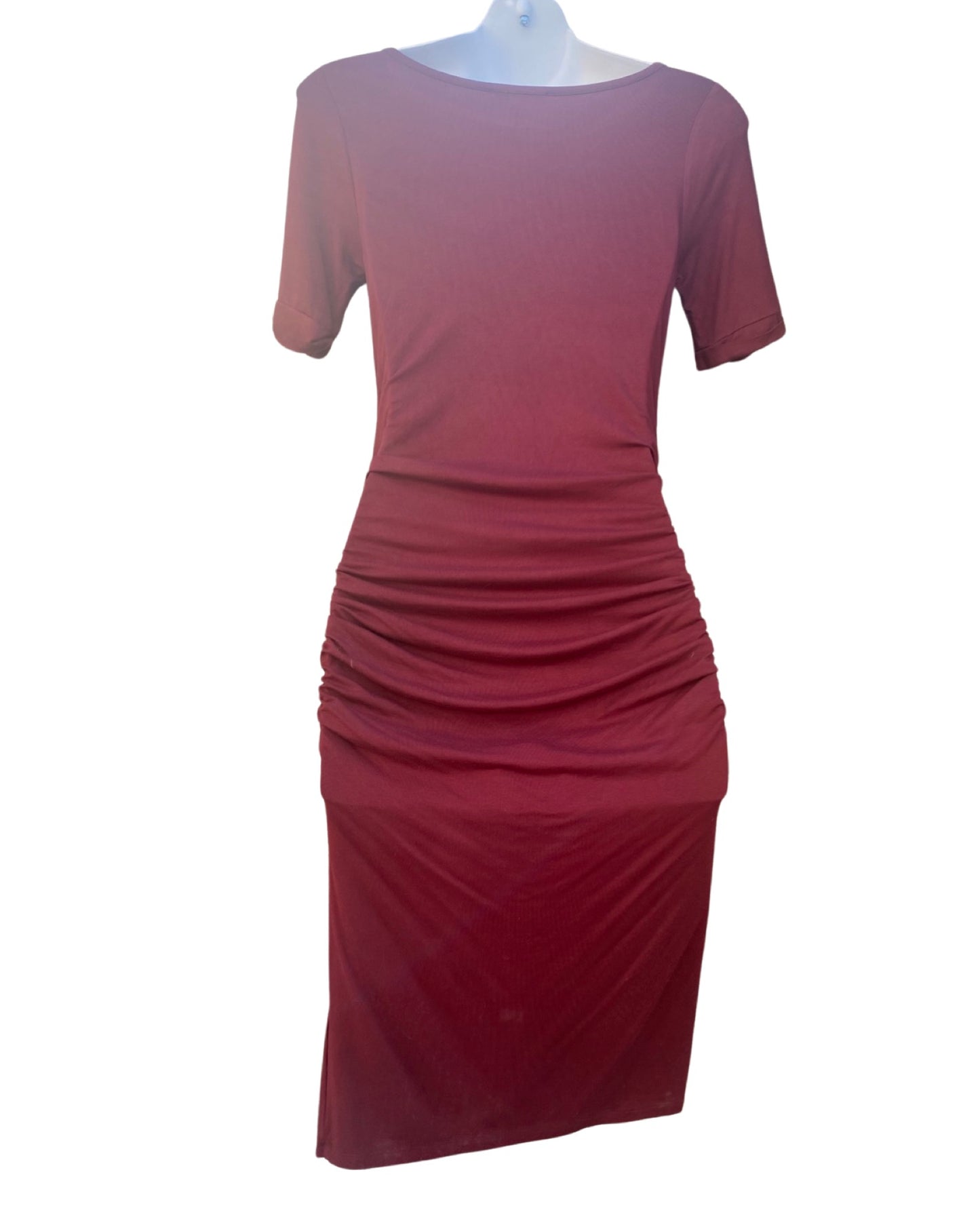 Isabella Oliver burgundy jersey dress (size 10)