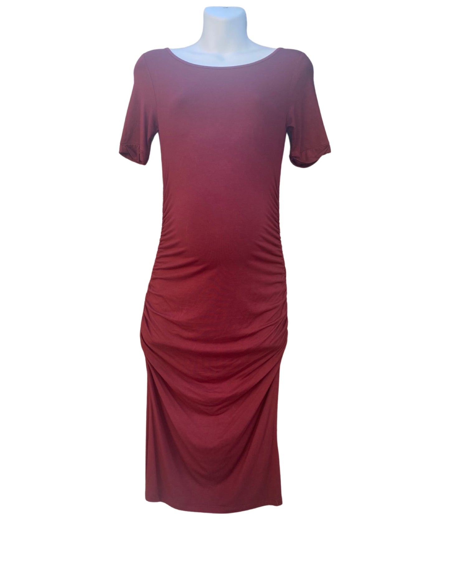 Isabella Oliver burgundy jersey dress (size 10)
