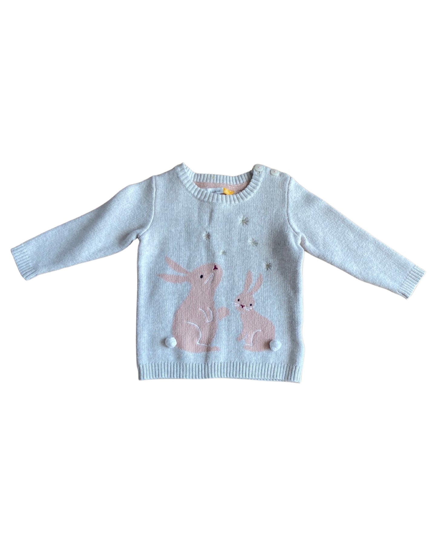 John Lewis knitted jumper with bunny intarsia (0-3mths)