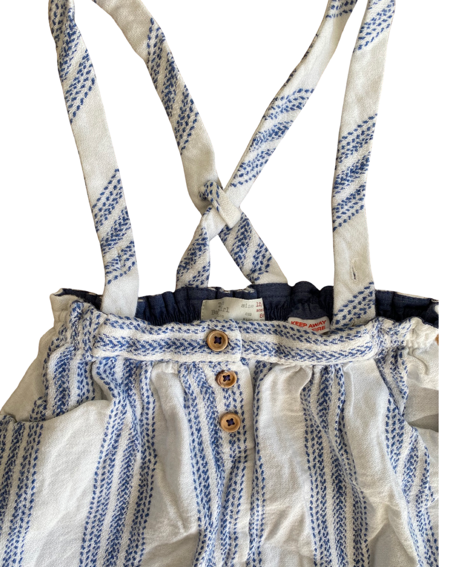 Baby Zara striped strappy dress (12-18mths)