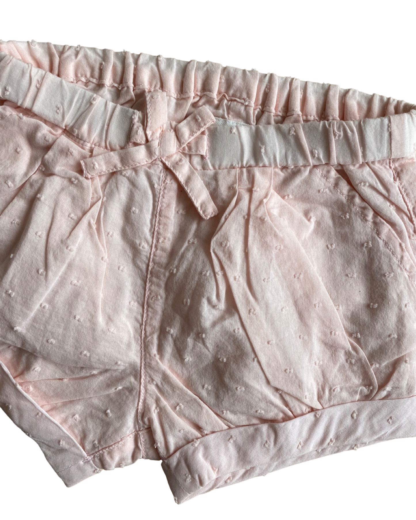 Baby Gap pink textured cotton shorts (12-18mths)
