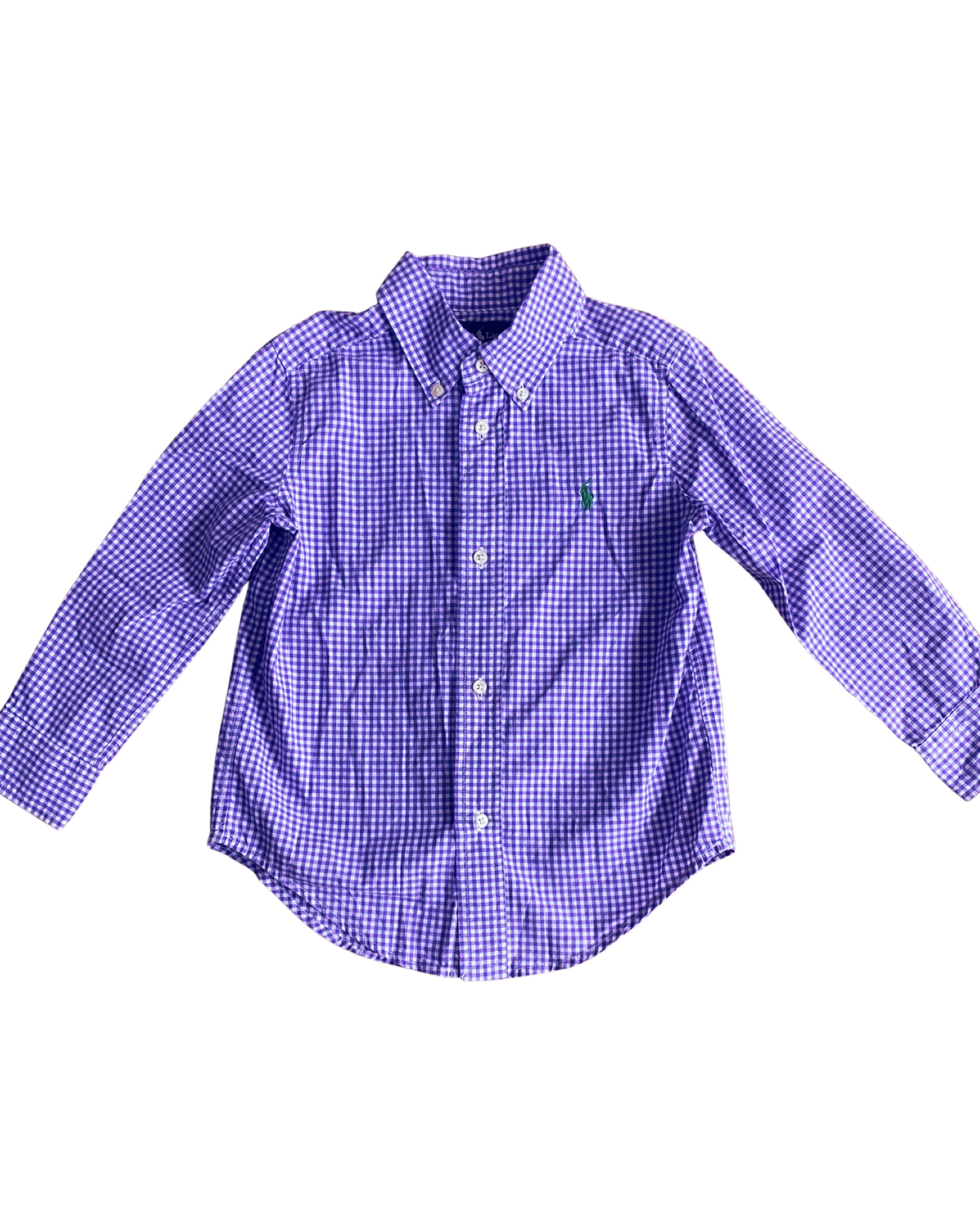 Ralph Lauren lilac checked gingham shirt (2-3yrs)