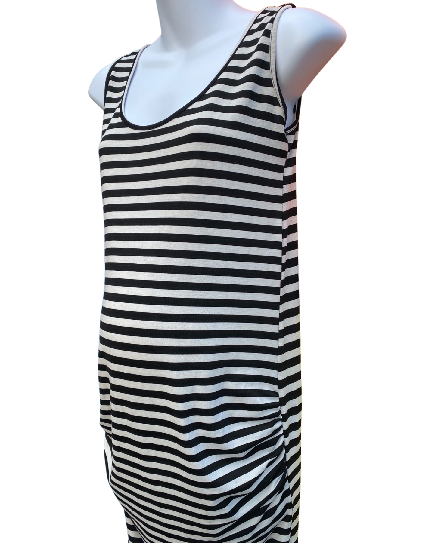 Boohoo maternity striped vest dress (size 12)