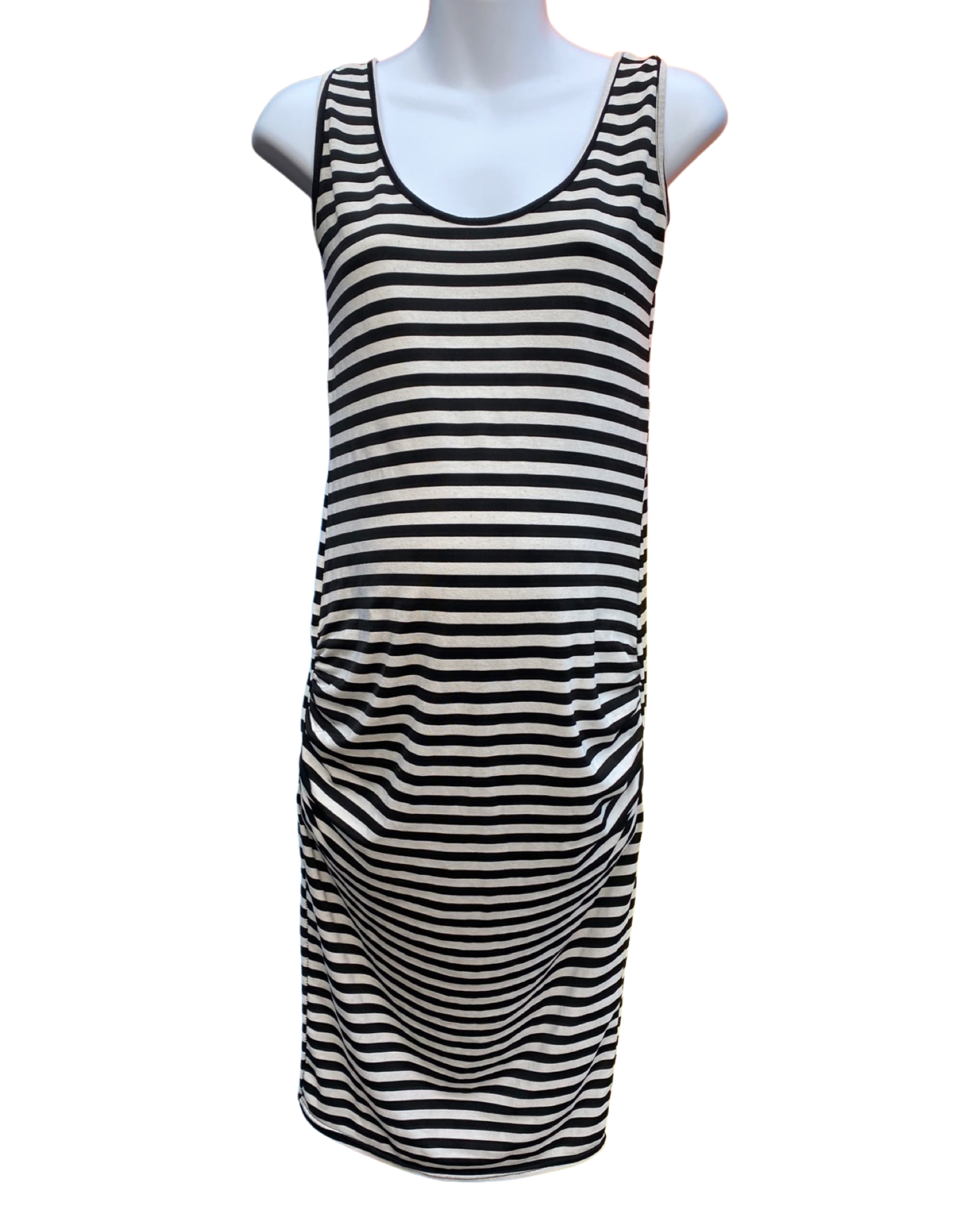 Boohoo maternity striped vest dress (size 12)