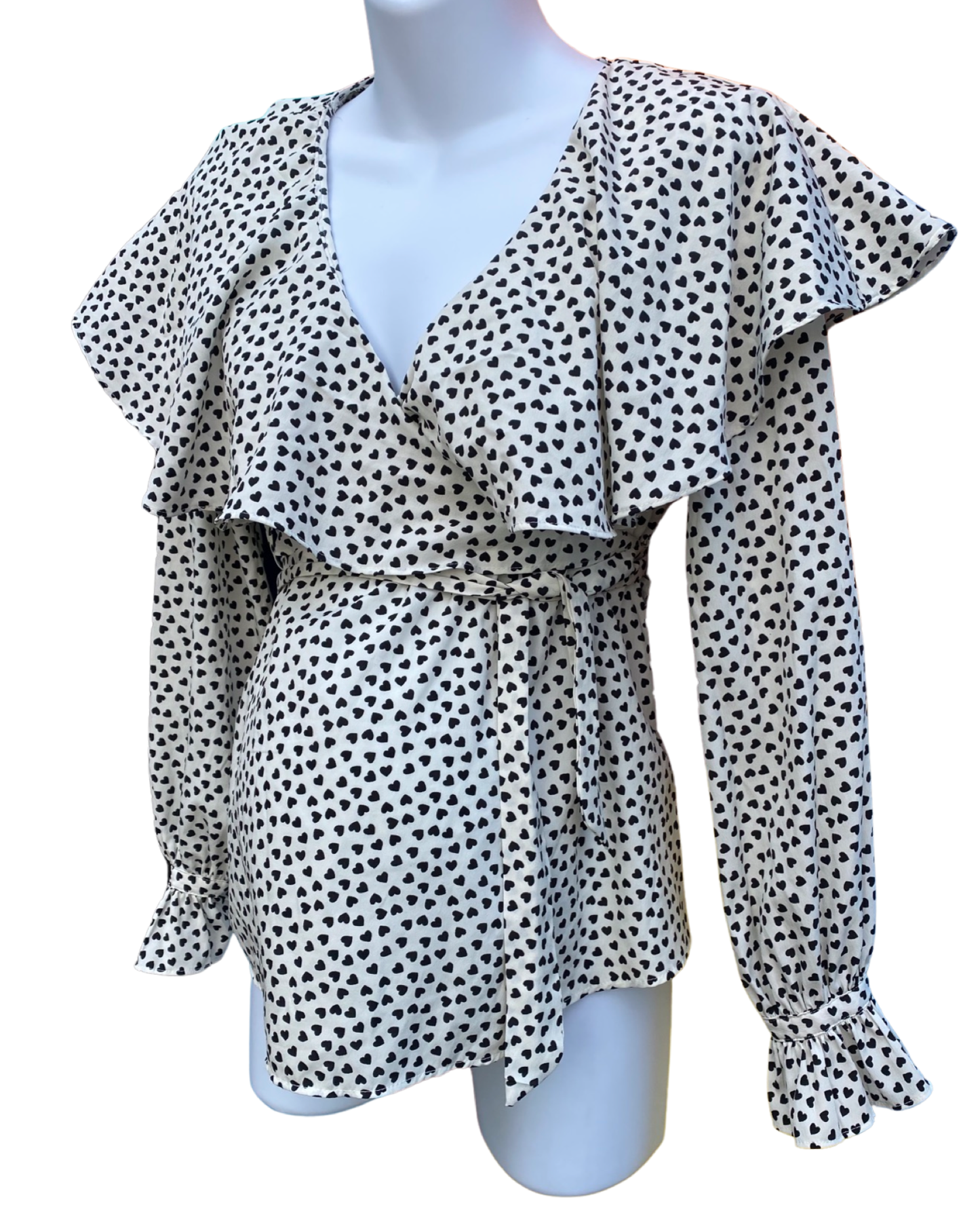 Topshop maternity heart print blouse (size 8)