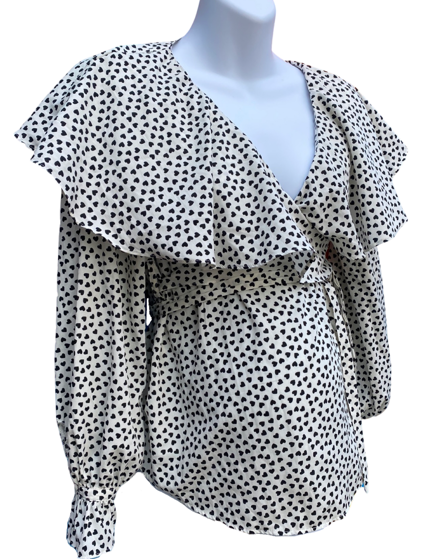 Topshop maternity heart print blouse (size 8)