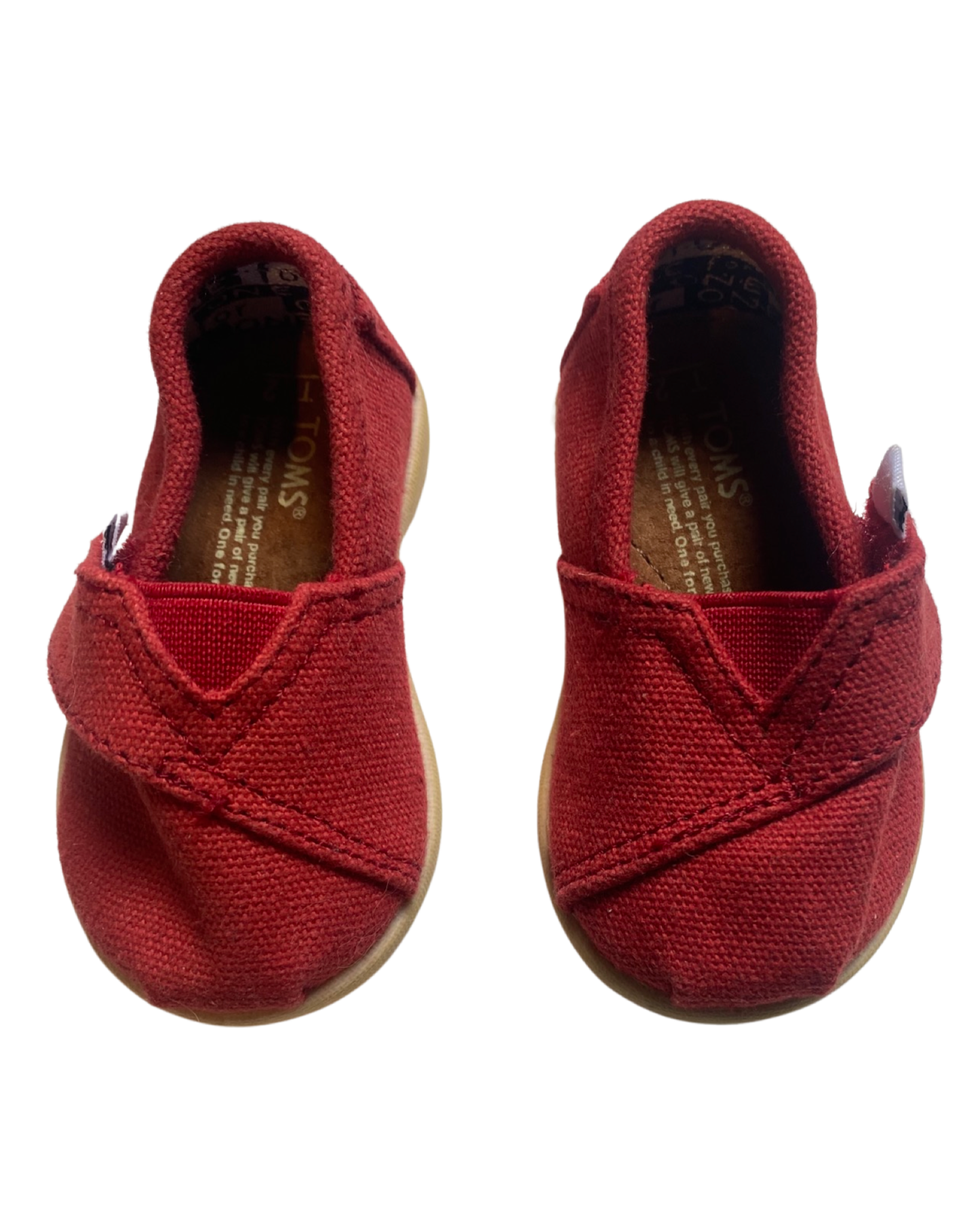 Toms classic tiny alpargata loafers in Red (size T2/UK1.5)