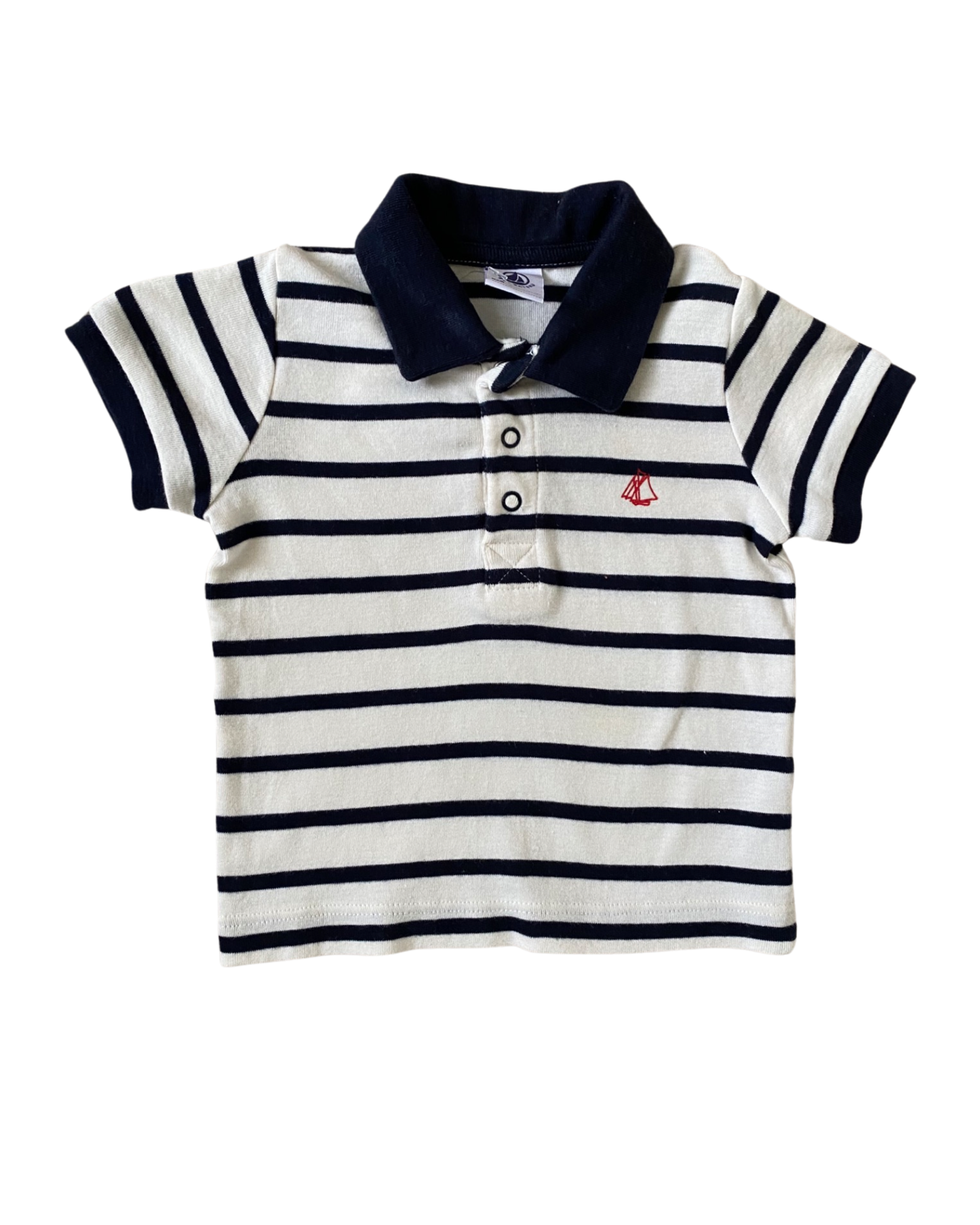Petit Bateau breton striped polo shirt (size 3-6mths)