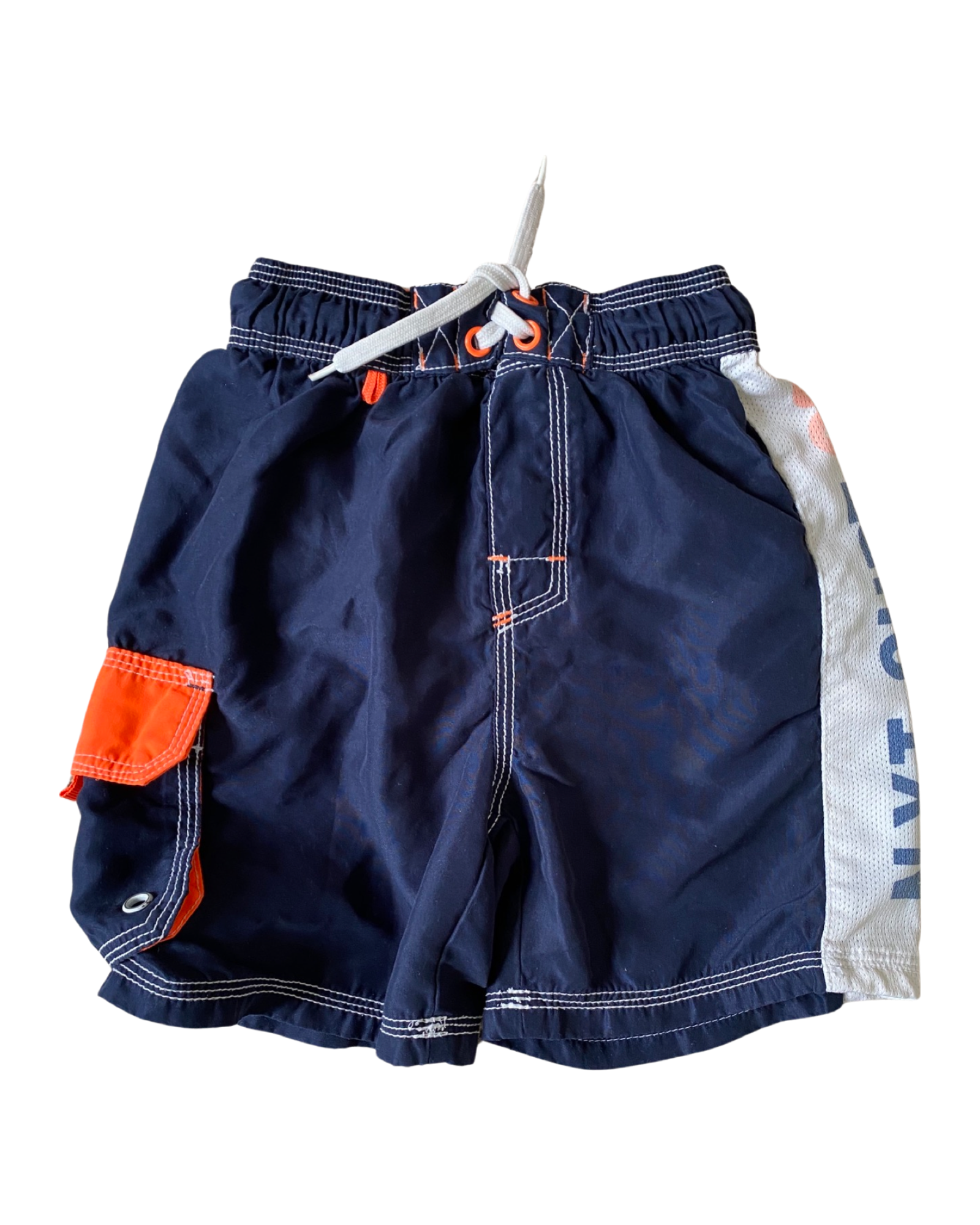 Recycled fabric swim shorts with drawstring and denim tape  EMPORIO ARMANI  Man