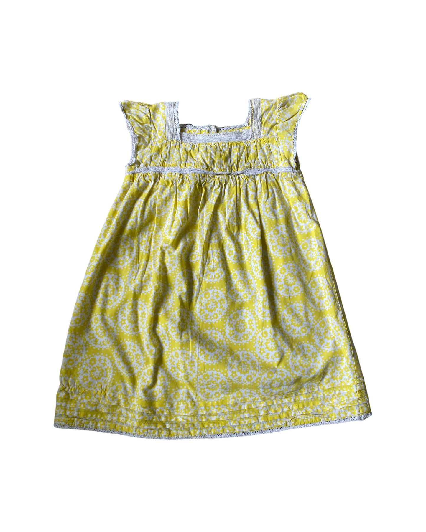 Baby Boden yellow floral cotton dress (size 2-3yrs)