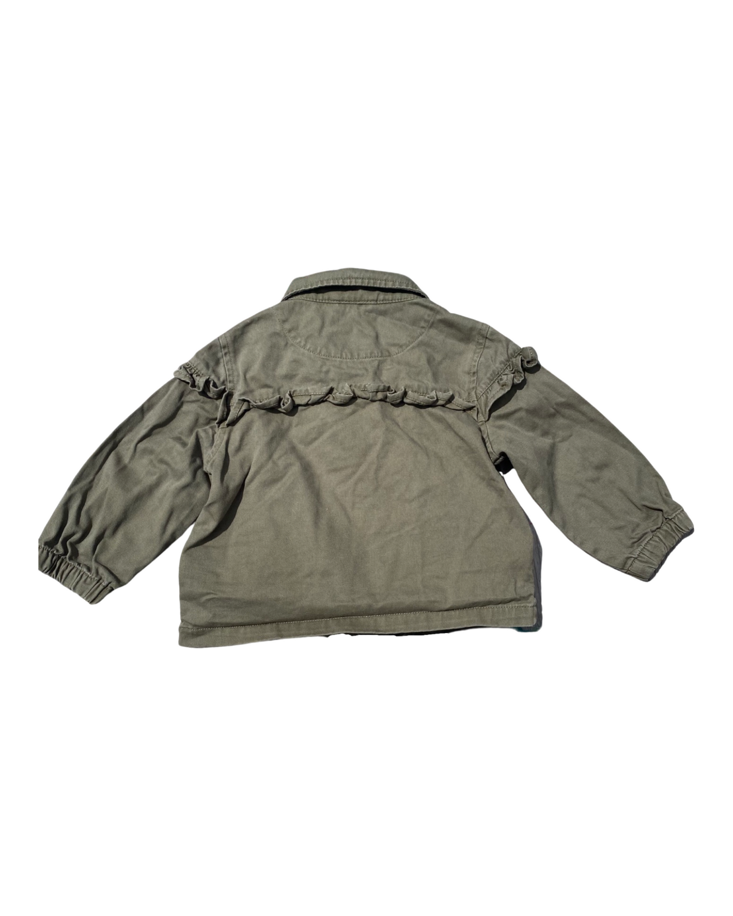 Mango khaki cotton jacket (size 12-18mths)