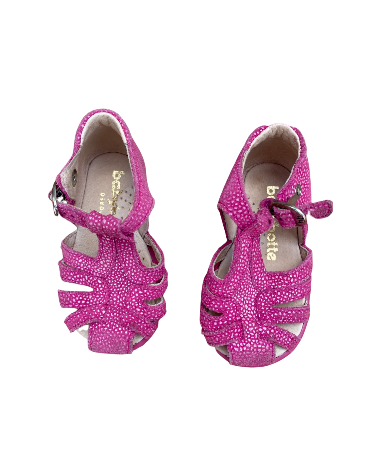 Babybotte pink cage sandals (size EU19/UK3)