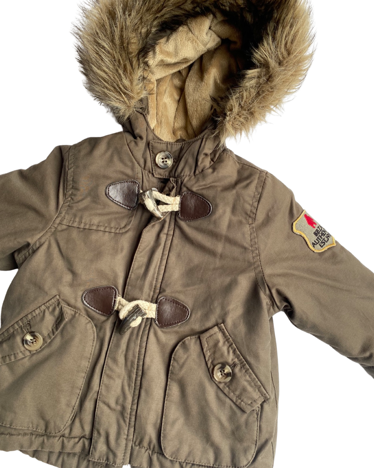 Baby Zara brown parka jacket (6-9mths)
