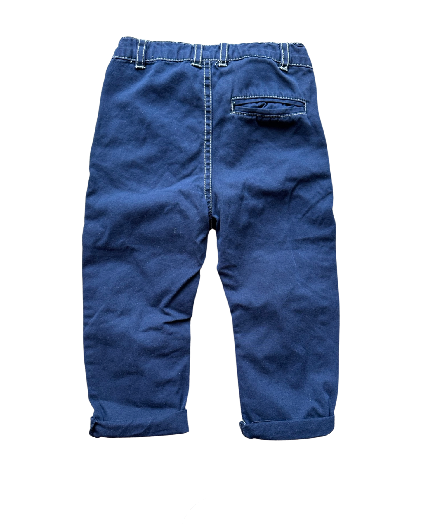 Mothercare navy cotton trousers (size 12-18mths)