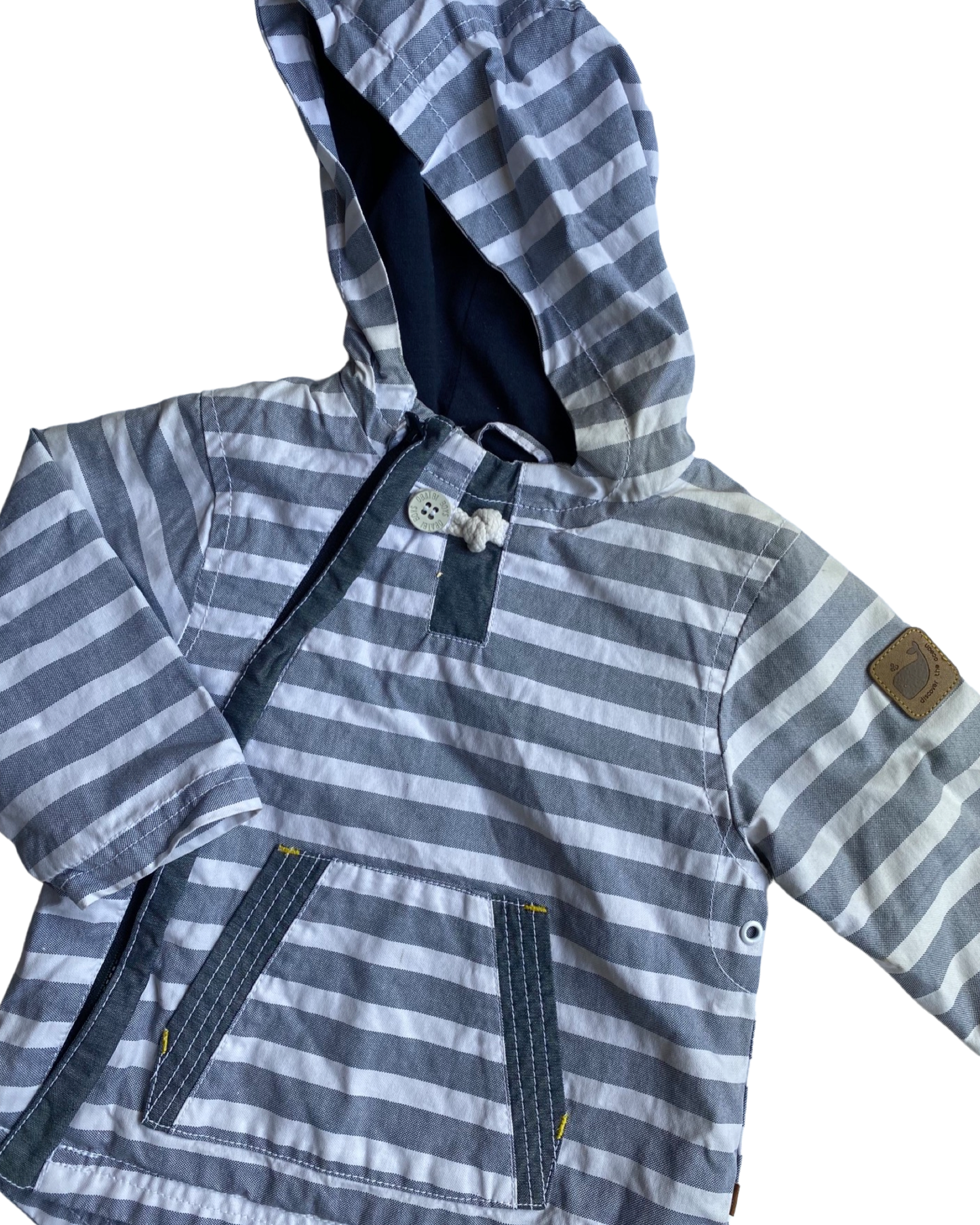 Obaibi striped rainjacket (9-12mths)