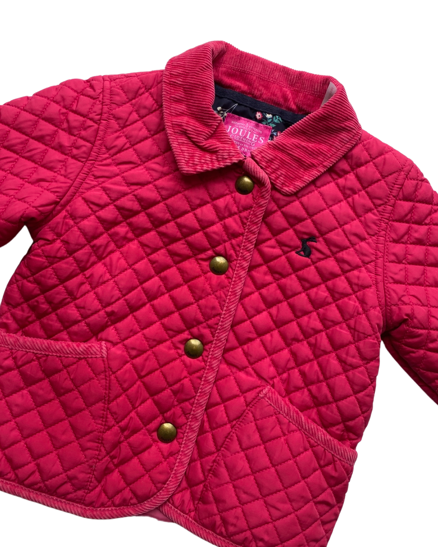 Joules pink quilted baby jacket (12-18mths)