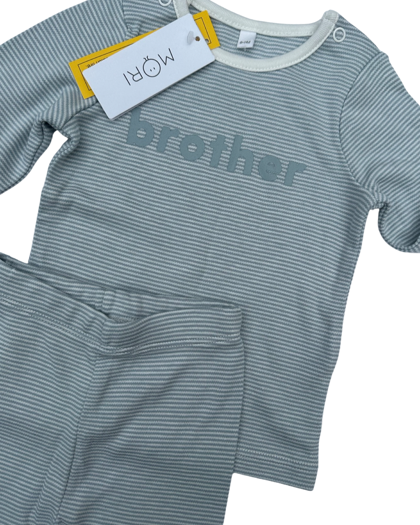Mori 'Brother' slogan pyjamas (size 6-9mths)
