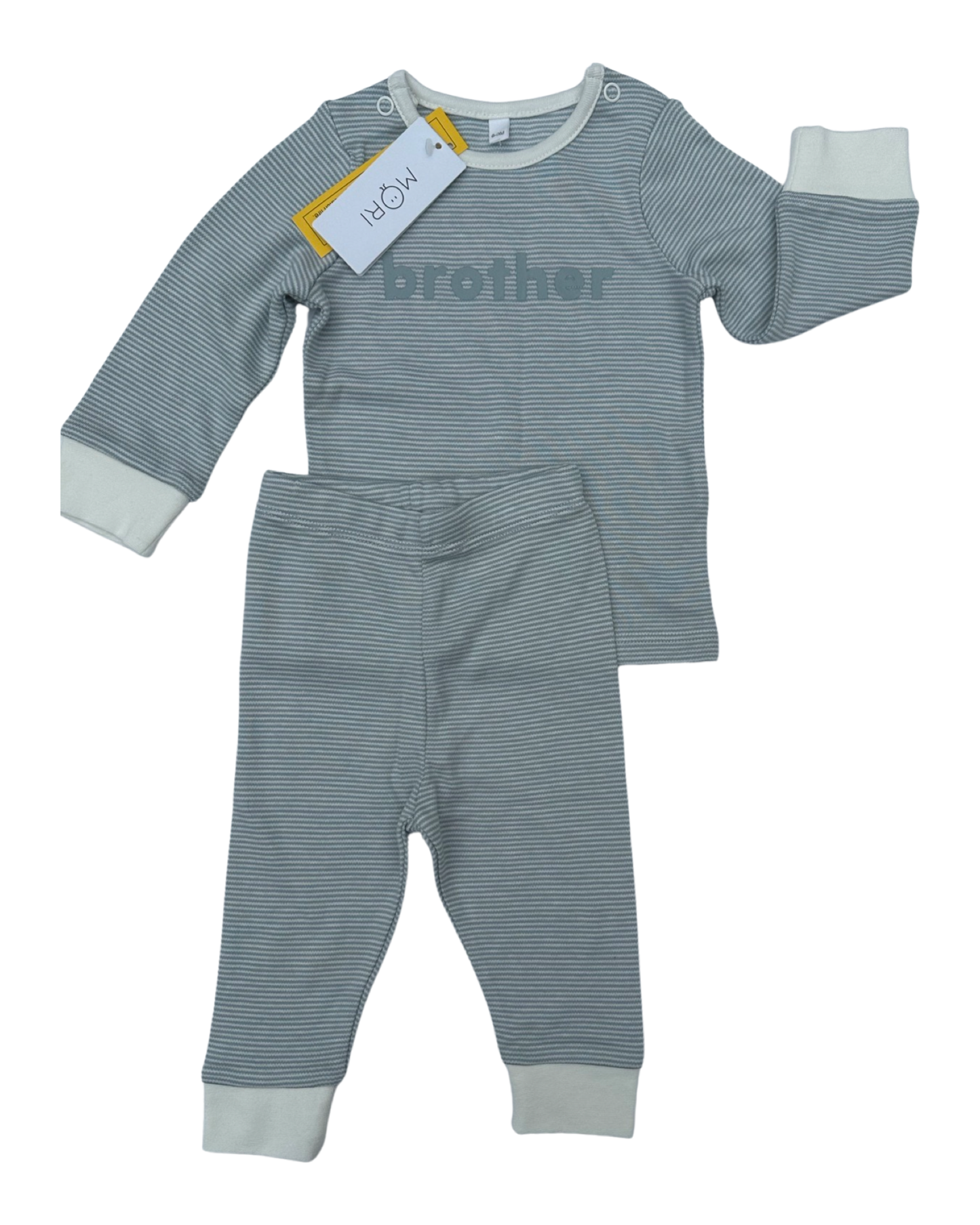 Mori 'Brother' slogan pyjamas (size 6-9mths)