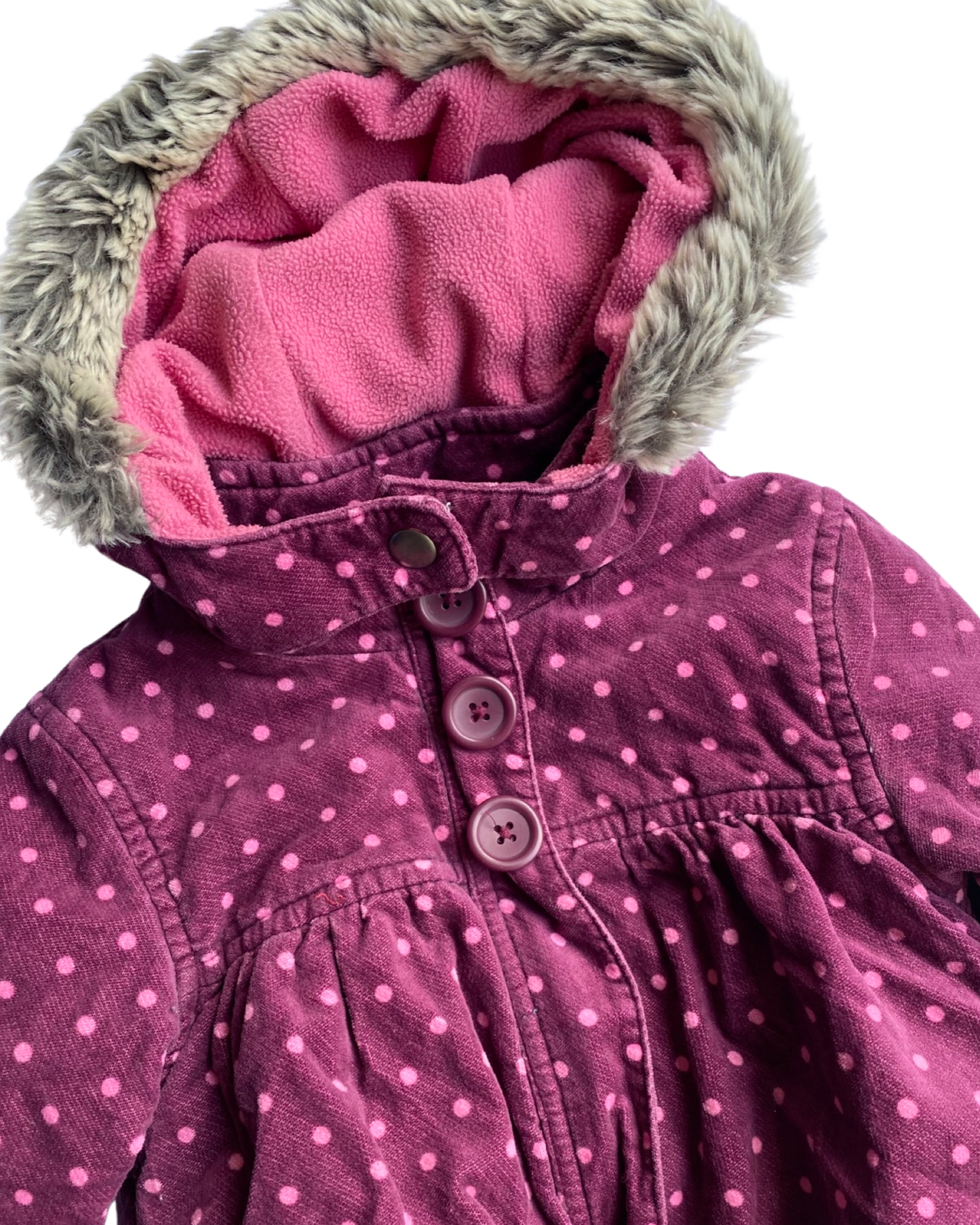 M&S purple dotty velour jacket (12-18mths)