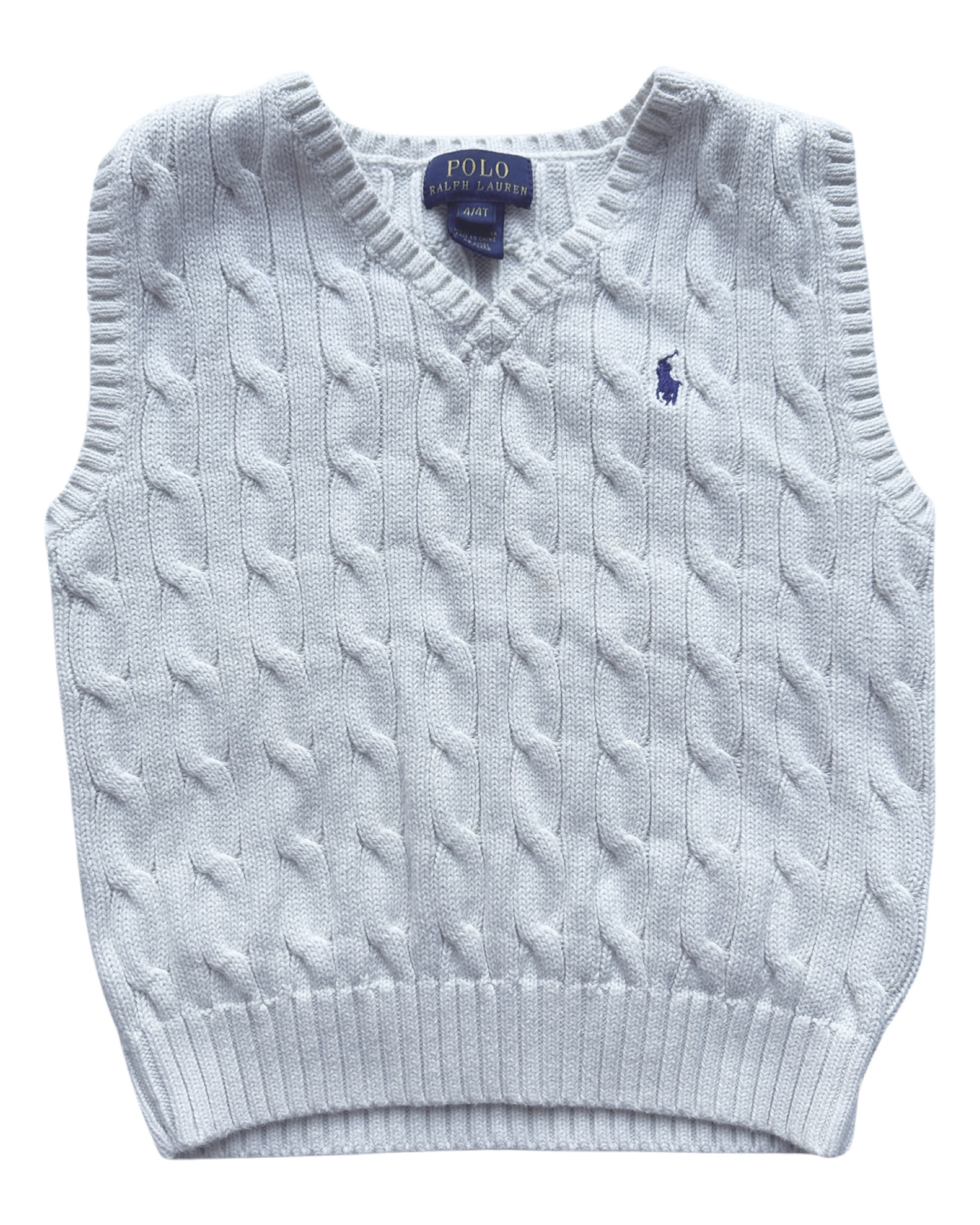 Ralph Lauren cream polo cable knit vest (size 3-4yrs)