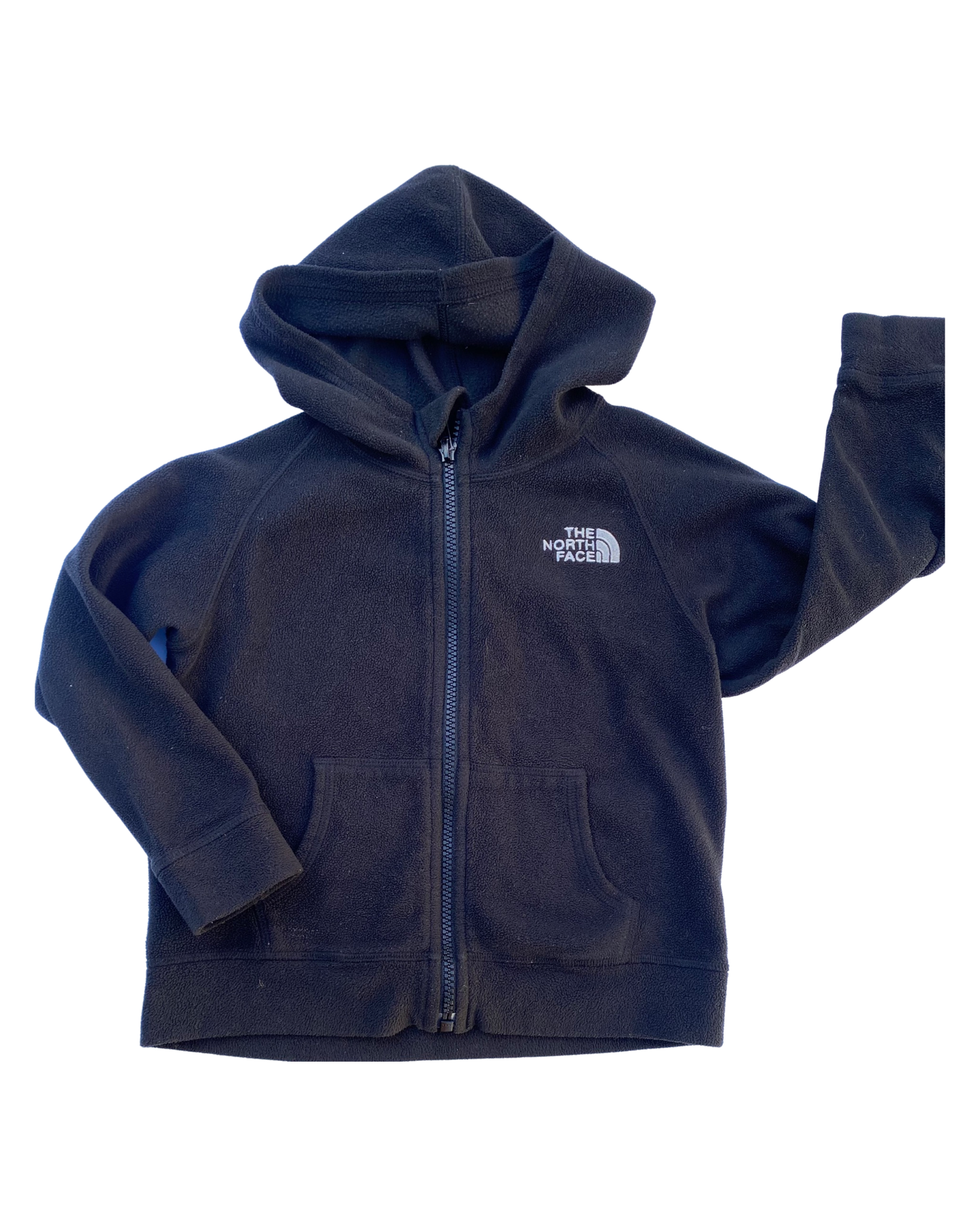 The North Face vintage black fleece zipped hoodie (size 3-4yrs)