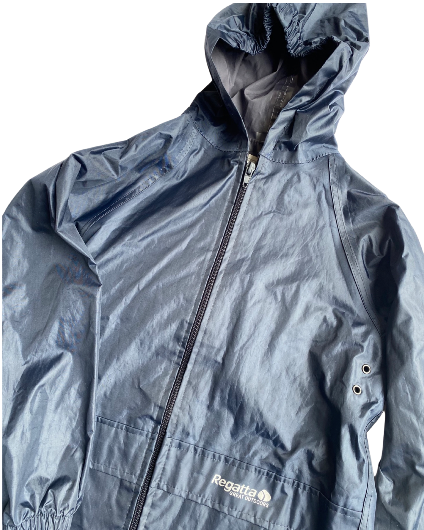 Regatta navy waterproof rain jacket (7-8yrs)