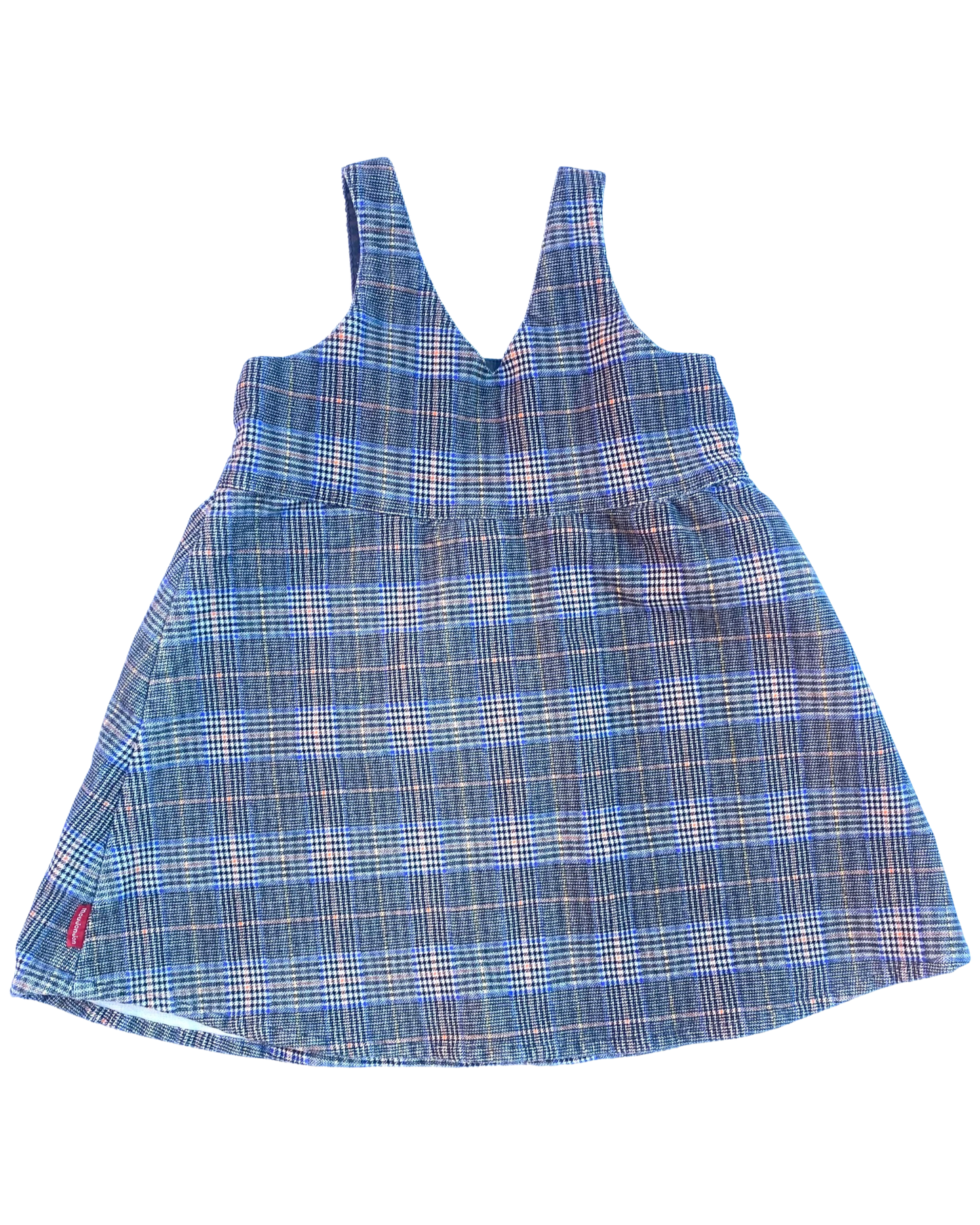 Monjonjon checked pinafore dress (size 3-4yrs)