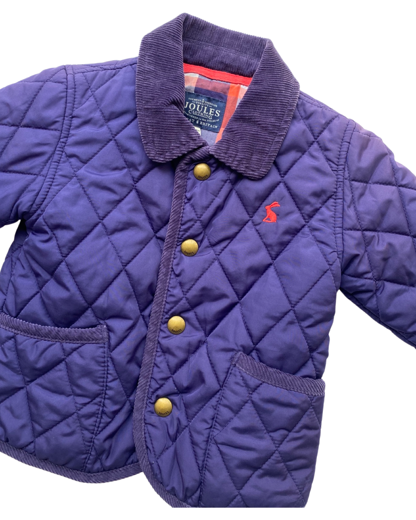 Joules navy quilted baby jacket (12-18mths)