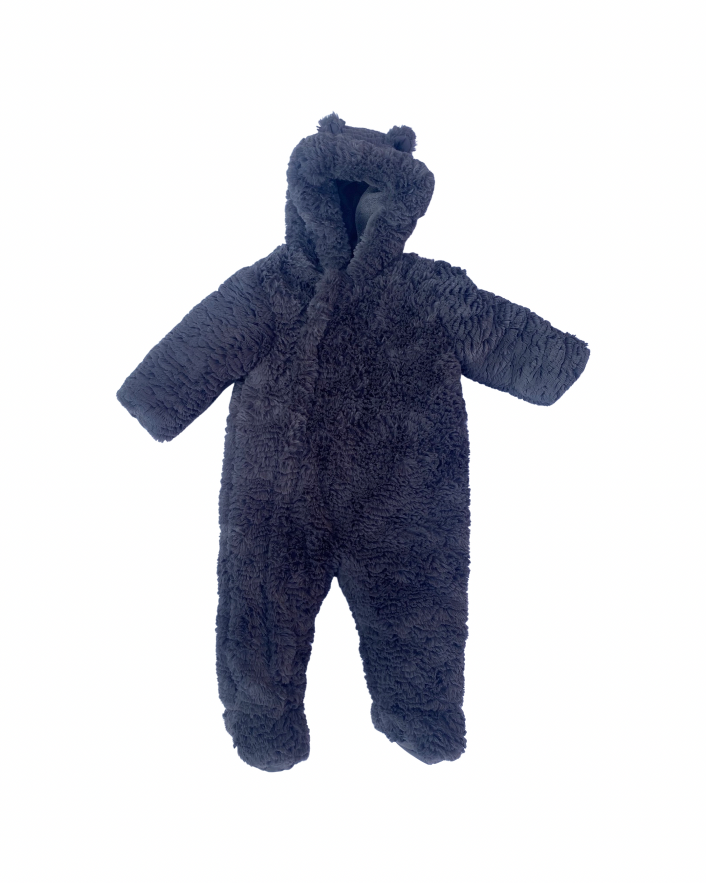 Mothercare charcoal teddy snowsuit (9-12mths)