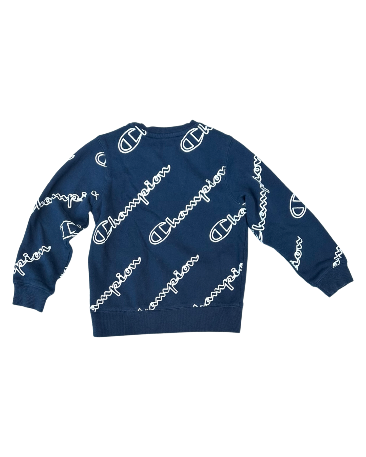 Champion navy logo print vintage sweatshirt (5-6yrs)